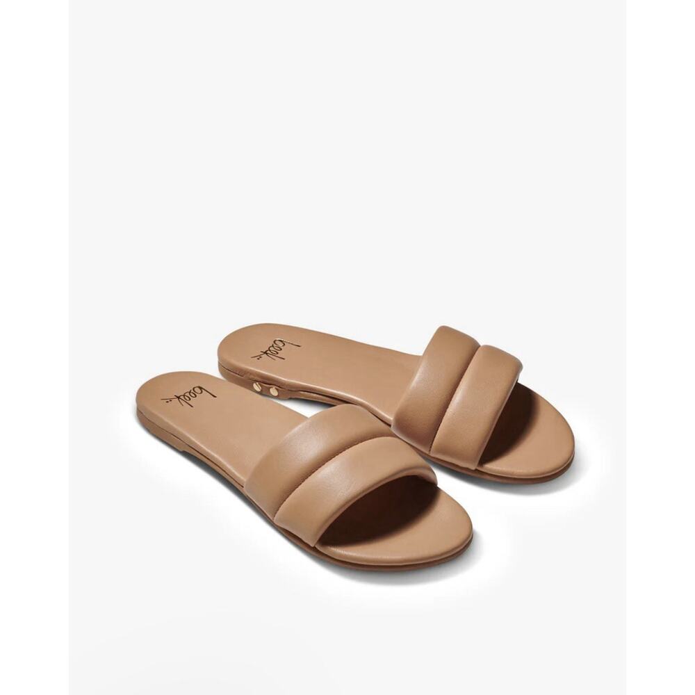 Beek Sugarbird Slide Leather Sandals Beach Tan Boho Preppy Vacation Resort